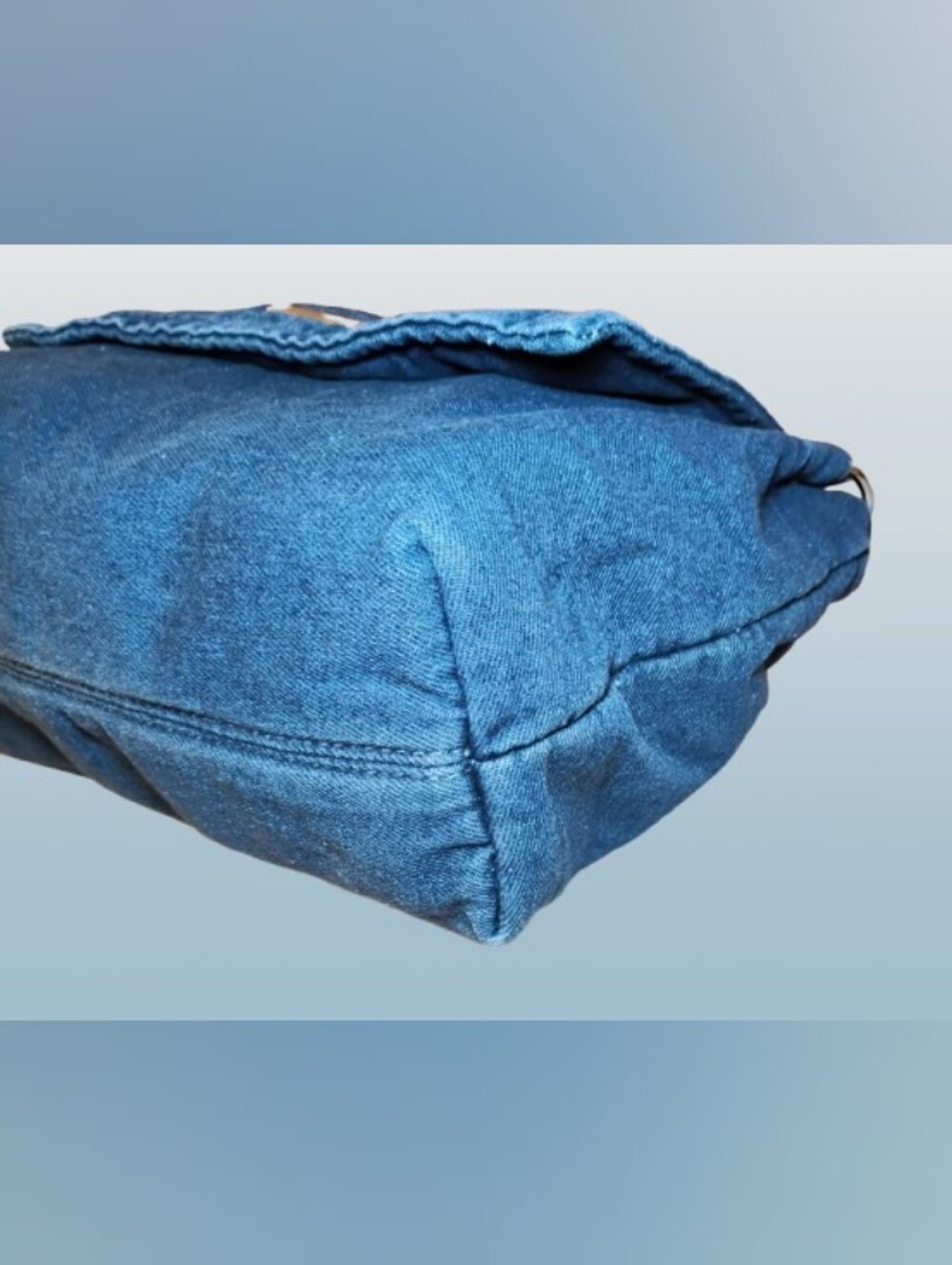 Denim Shoulder/Crossbody Bag NEW Chain/Denim Handle- SHW - Picture 7 of 9